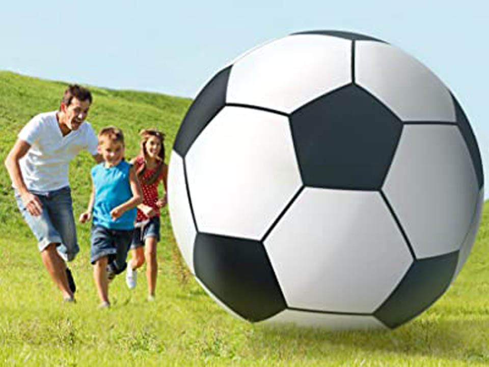 Inflatable giant soccer ball