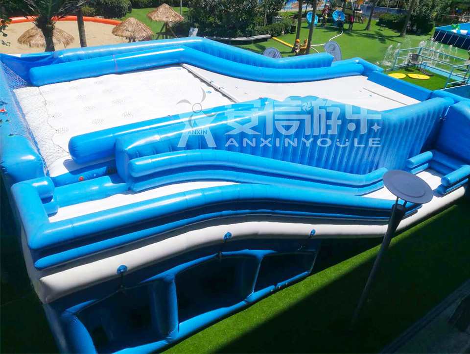 Inflatable single surf simulator